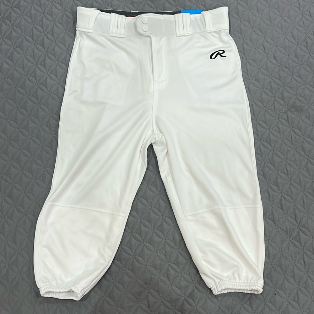 NEW Boys Rawlings Baseball Knickers Pants XL White